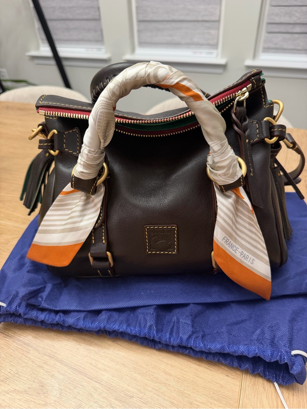 Dooney & Bourke Micro Florentine Satchel Brown Tmoro